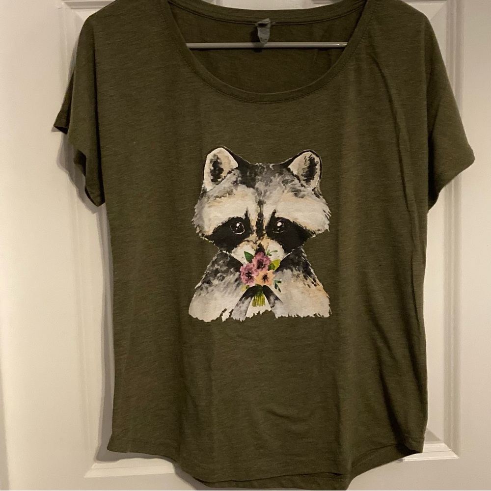 Raccoon Flower T-shirt